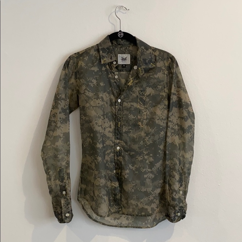Mark McNairy Digit Camo Button Down Shirt